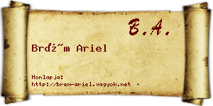 Brém Ariel névjegykártya